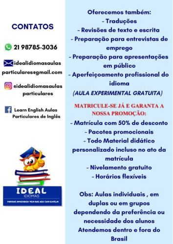 Aulas de Inglês Online com Professora Experiente!! - Serviços - Copacabana,  Rio de Janeiro 1243147597